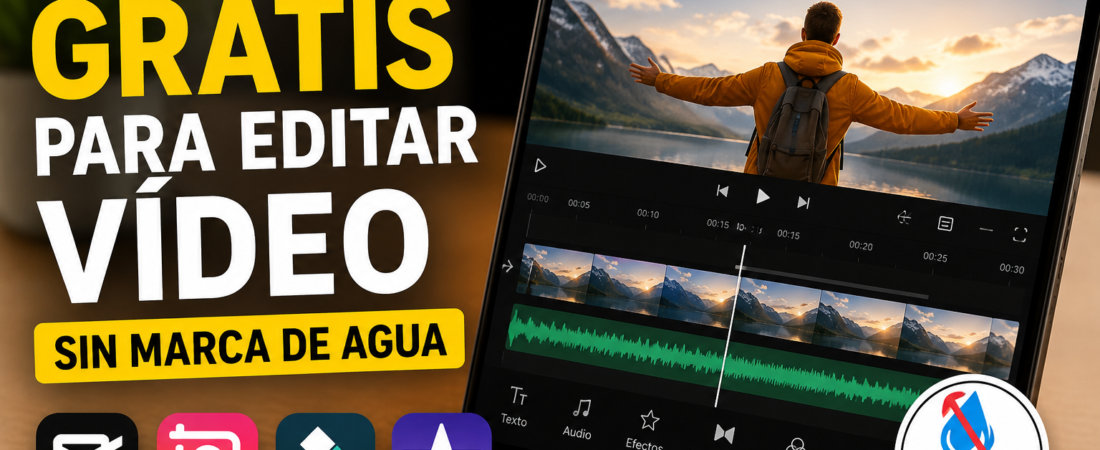 Aplicaciones gratis para editar vídeo sin marca de agua