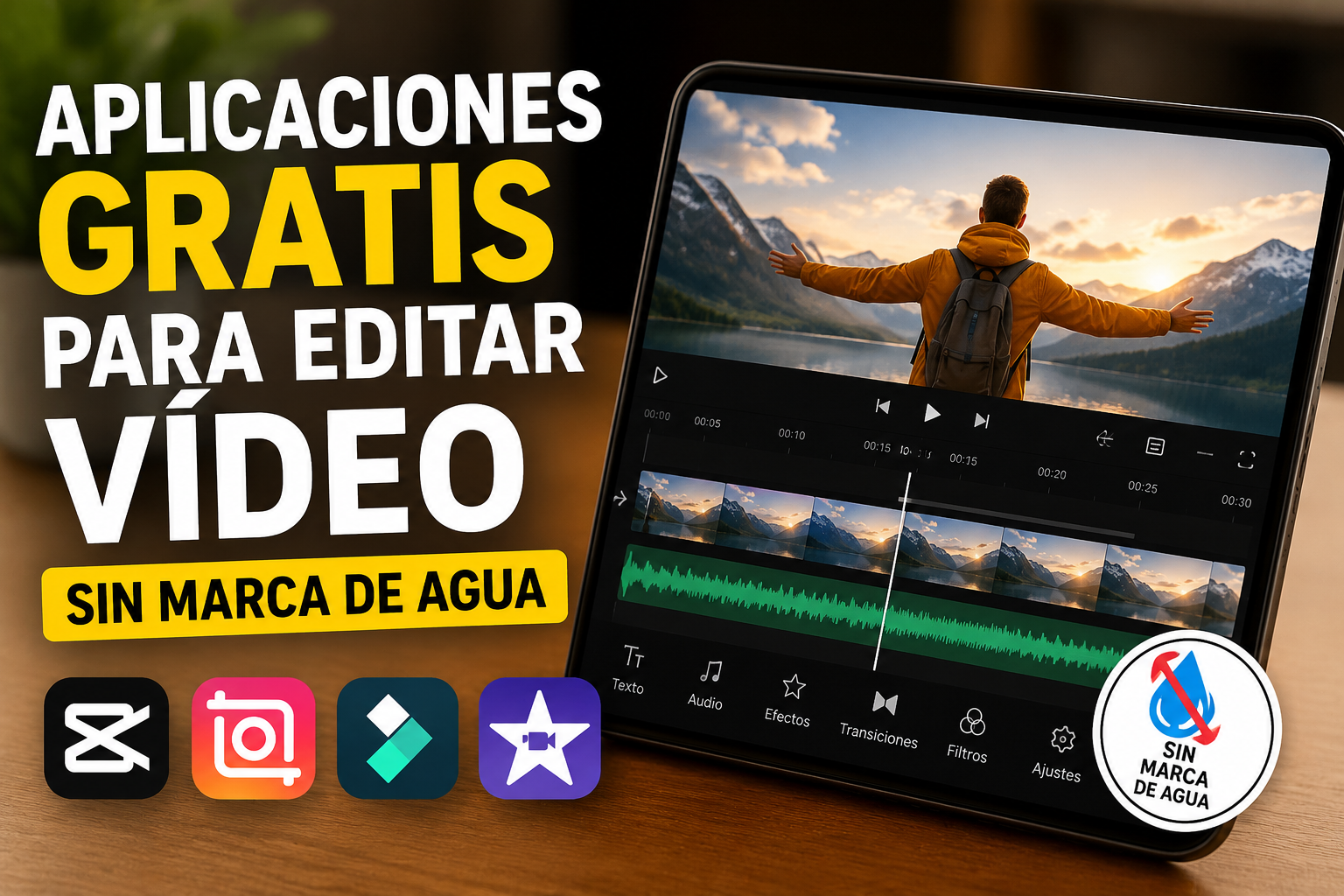 Aplicaciones gratis para editar vídeo sin marca de agua