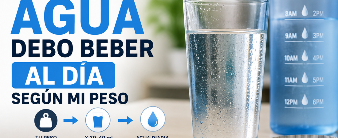 Cuánta agua debo beber al día según mi peso