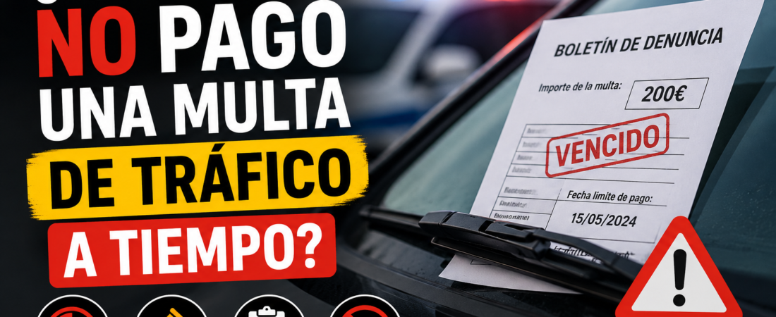 Qué pasa si no pago una multa de tráfico a tiempo