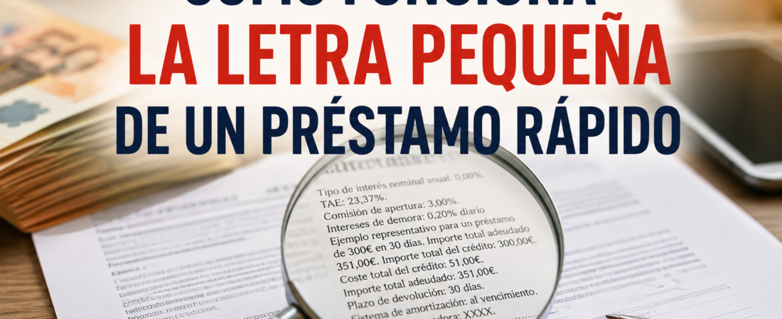 Cómo funciona la letra pequeña de un préstamo rápido
