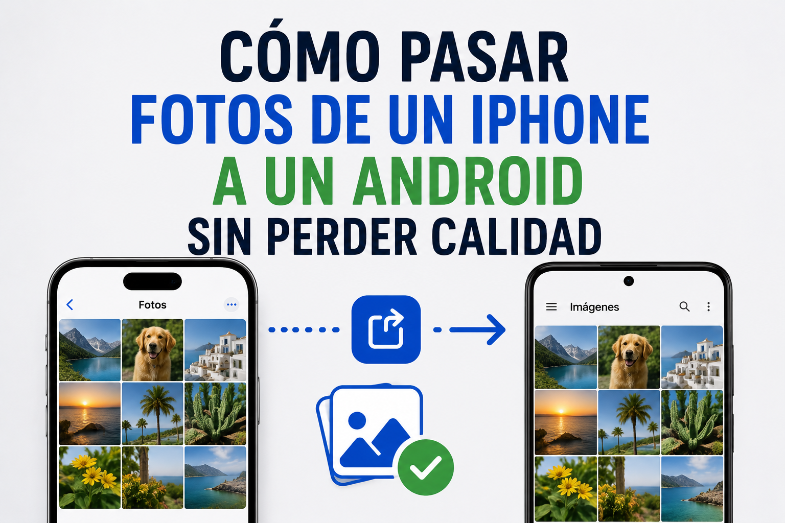 Cómo pasar fotos de un iPhone a un Android sin perder calidad